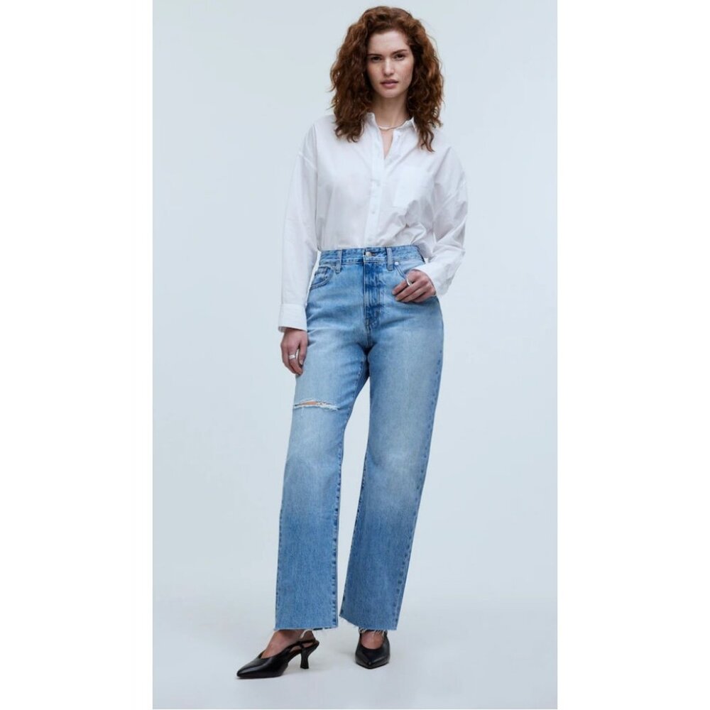 Madewell Women's Straight Leg Jeans - Light Blue